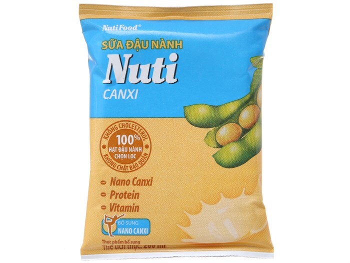 Sữa đậu nành Nuti Canxi bịch 200ml