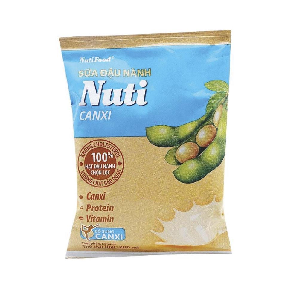 Sữa đậu nành Nutifood canxi - Lốc 6 hộp 200ml