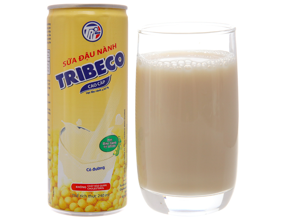 Sữa đậu nành Tribeco Trisoy lon 240ml