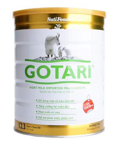 Sữa bột Nutifood Gotari 123 - hộp 900g (sữa dê dành cho trẻ từ 1 - 3 tuổi)