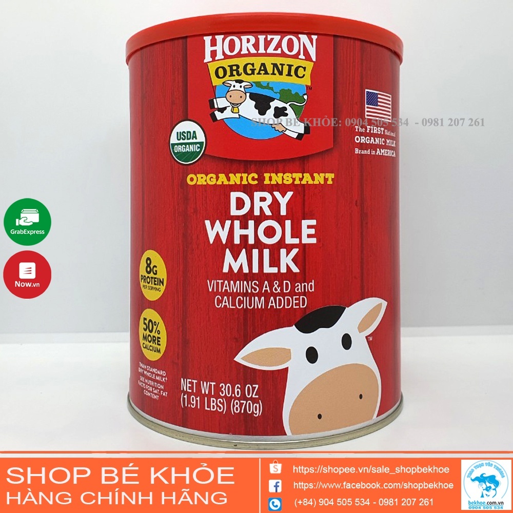 Sữa Horizon Organic Dry Whole Milk 870gr