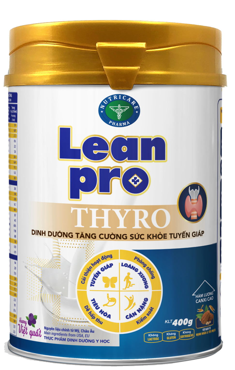Sữa Lean Pro Thyro - 900g, cho người trong chế độ ăn kiêng i-ốt