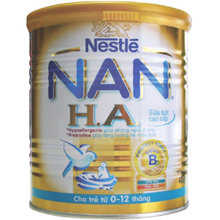 Sữa bột Nan HA - hộp 400g (dành cho trẻ từ 0 - 12 tháng)