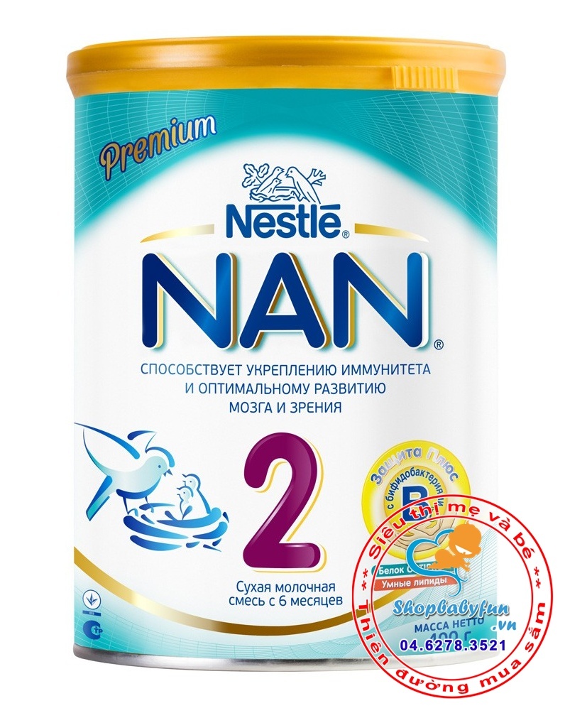 Sữa bột Nestle Nan Optipro 2 Nga - hộp 400g (dành cho trẻ từ 6 - 12 tháng)