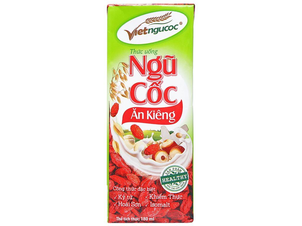 Sữa ngũ cốc ăn kiêng Việt Ngũ Cốc Lốc 4 hộp 180ml