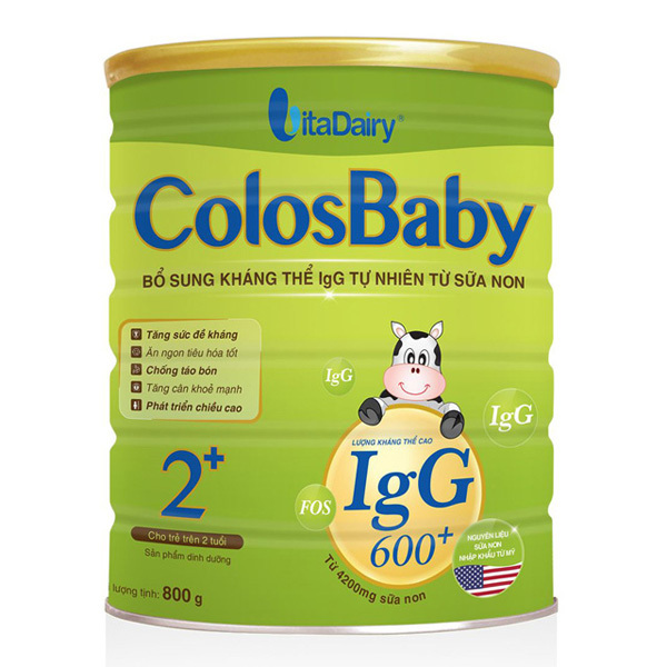 Sữa non Colosbaby 600 IgG 2+ - 800g (cho bé 0-12 tháng)