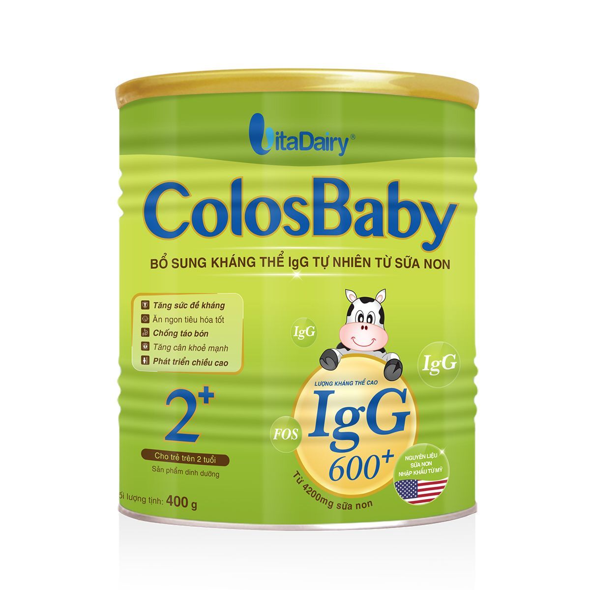 Sữa non Colosbaby 600 IgG 2+ - 400g (cho bé 0-12 tháng)