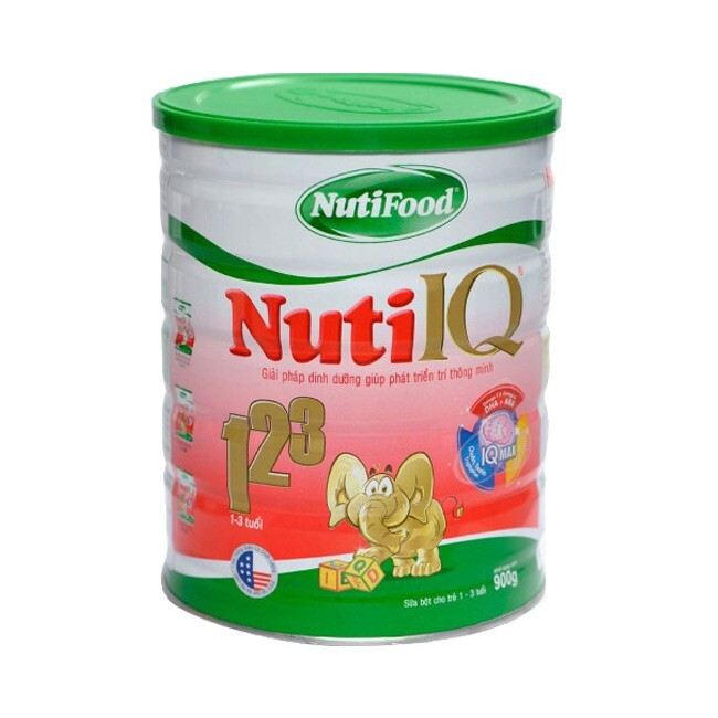 Sữa bột Nutifood Nuti IQ 123 - hộp 900g (dành cho trẻ từ 1 - 3 tuổi)