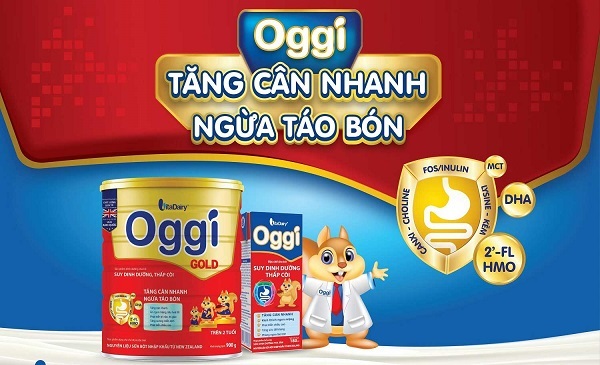 Sữa Oggi Gold 900g tăng cân nhanh, ngừa táo bón
