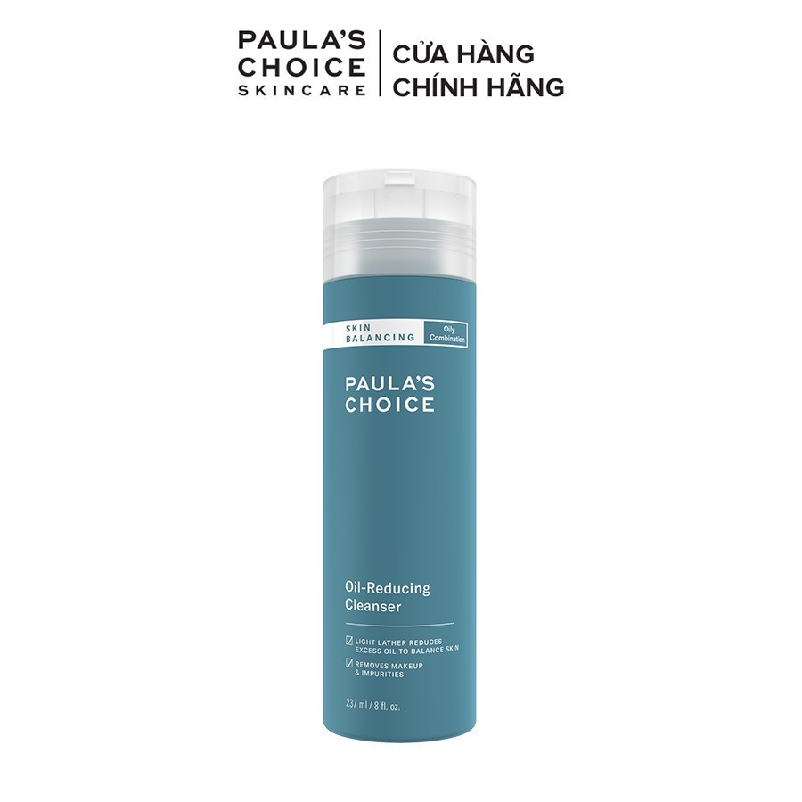 Sữa rửa mặt cân bằng độ ẩm và giảm dầu Paula's Choice Skin Balancing Oil Reducing Cleanser 473ml