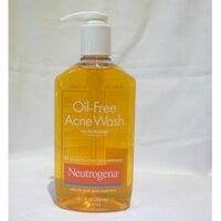 Sữa rửa mặt Neutrogena Oil Free Acne Wash - 269 ml (Sữa rửa mặt trị mụn dạng gel)