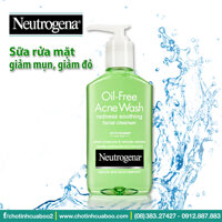 Sữa rửa mặt Neutrogena Oil-Free Acne Wash Redness Soothing Facial Cleanser - trị mụn, giảm đỏ