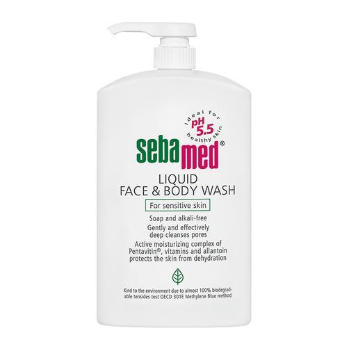 Sữa rửa mặt và body cho da nhạy cảm Sebamed Liquid Face & Body Wash SSS01D 50ml