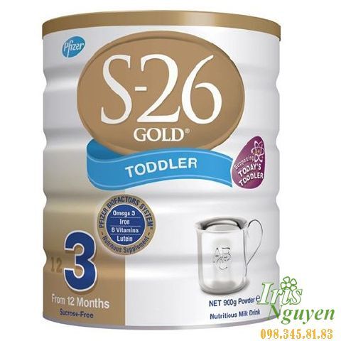Sữa bột S-26 Gold Toddled 3 - hộp 900g (dành cho trẻ từ 1 - 3 tuổi)