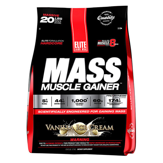 Sữa tăng cân Elite Labs Mass Muscle Gainer Vaniila 9.09kg