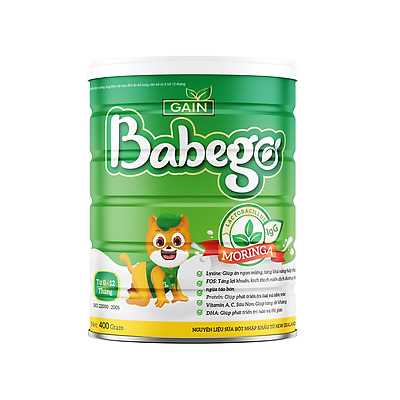 Sữa trùm ngây Babego (0-12 tháng) - 400g