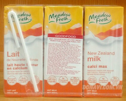 Sữa tươi giàu canxi Meadow fresh 250ml