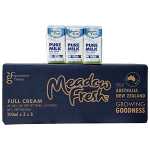 Sữa tươi Meadow Fresh nguyên kem hộp 200ml thùng 24 hộp