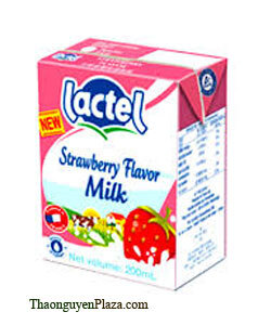 Sữa tươi ngoại không kem, hương dâu  (200mlx3) hiệu Lactel