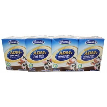 Sữa tươi tiệt trùng Vinamilk ADM 110ml - 4 hộp/ vỉ