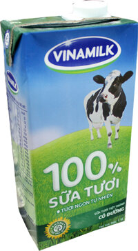 Sữa tươi tiệt trùng Vinamilk có đường 1L