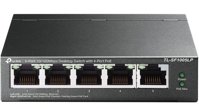 Switch 5 Cổng 10/100Mbps với 4 Cổng PoE TP-Link TL-SF1005LP