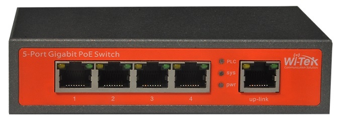 Switch PoE Witek WI-PS305G - 5 port