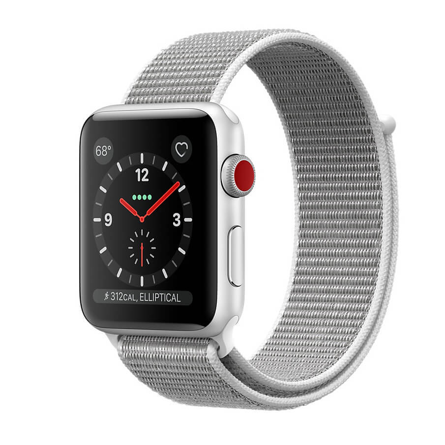 Đồng hồ thông minh Apple Watch Series 3 GPS + Cellular Silver Aluminum...