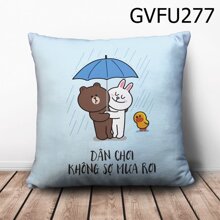 Gối vuông Dân chơi không sợ mưa rơi - GVFU277