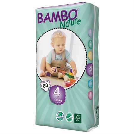 Tã dán Bambo Nature Maxi 4 60 miếng (trẻ từ 7 - 18kg)