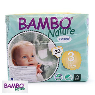 Tã dán Bambo Nature Midi 3 M66 miếng (5-9kg)