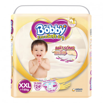 Tã dán Bobby Extra Soft Dry size XXL - 24 miếng