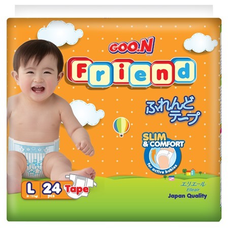 Tã dán Goo.n Friend size L24 miếng (trẻ từ 8 - 13kg)