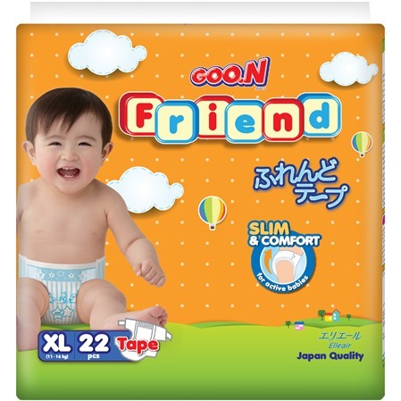 Tã dán Goo.n Friend size XL 22 miếng (trẻ từ 11 - 16kg)