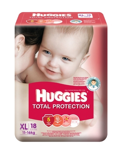 Tã dán Huggies Dry size XL 18 miếng (trẻ từ 11 - 16kg)