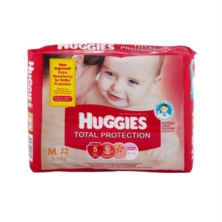 Tã dán Huggies Total Protection size M 22 miếng (trẻ từ 5 - 10kg)