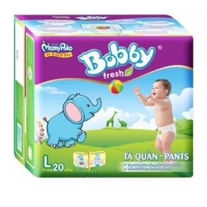 Tã quần Bobby Fresh L20 - 20 miếng (dành cho trẻ từ 9-13kg)