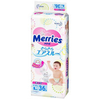 Tã quần cho bé Merries L36 - 9-14kg