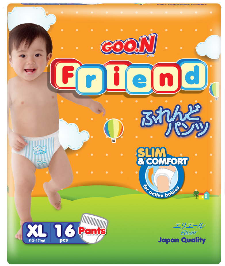 Tã quần Goo.n Friend size XL16 miếng (trẻ từ 12 - 20kg)