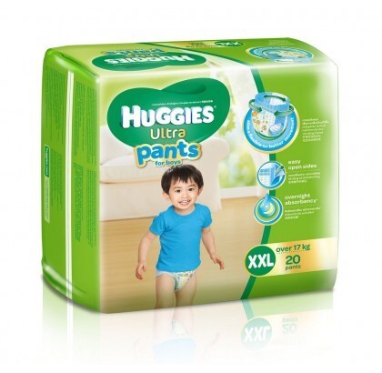 Tã quần Huggies Ultra Pants bé trai size XXL 20 miếng (trẻ trên 17kg)