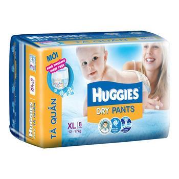 Tã quần Huggies size XL 8 miếng (trẻ từ 12 - 17kg)