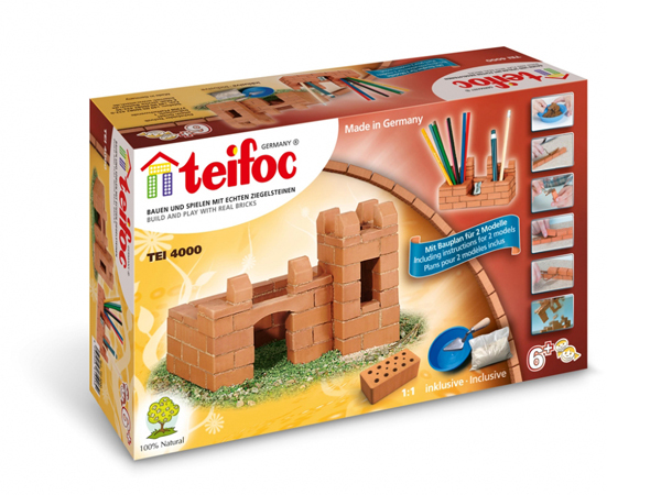 Bộ xây dựng lâu đài nhỏ và hộp cắm bút Teifoc TEI4000