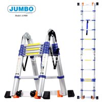 Thang nhôm rút đôi chữ A Jumbo A190B - 3.8 mét