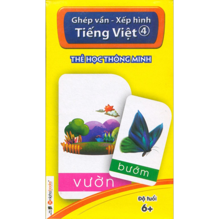 Thẻ học thông minh: Ghép vần - Xếp hình tiếng Việt 4 (Độ tuổi 6+)