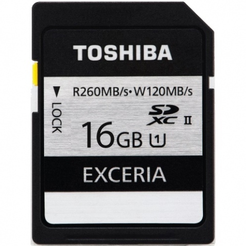 Thẻ nhớ 16GB SDHC Toshiba Exceria UHS-II 260MBs/120MBs
