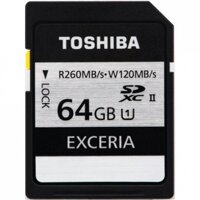 Thẻ nhớ 64GB SDHC Toshiba Exceria M501 UHS-II 260MBs/120MBs