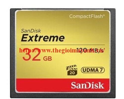 Thẻ nhớ CF SanDisk Extreme - 32GB/800X/120m/s