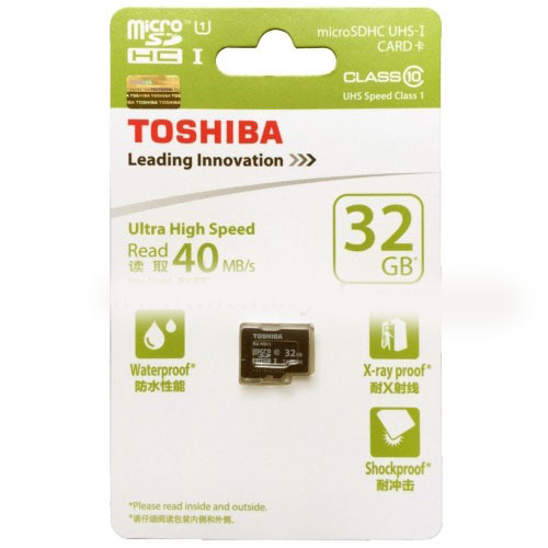 Thẻ nhớ Micro SDHC Toshiba UHS-I - 32GB 40MB/S