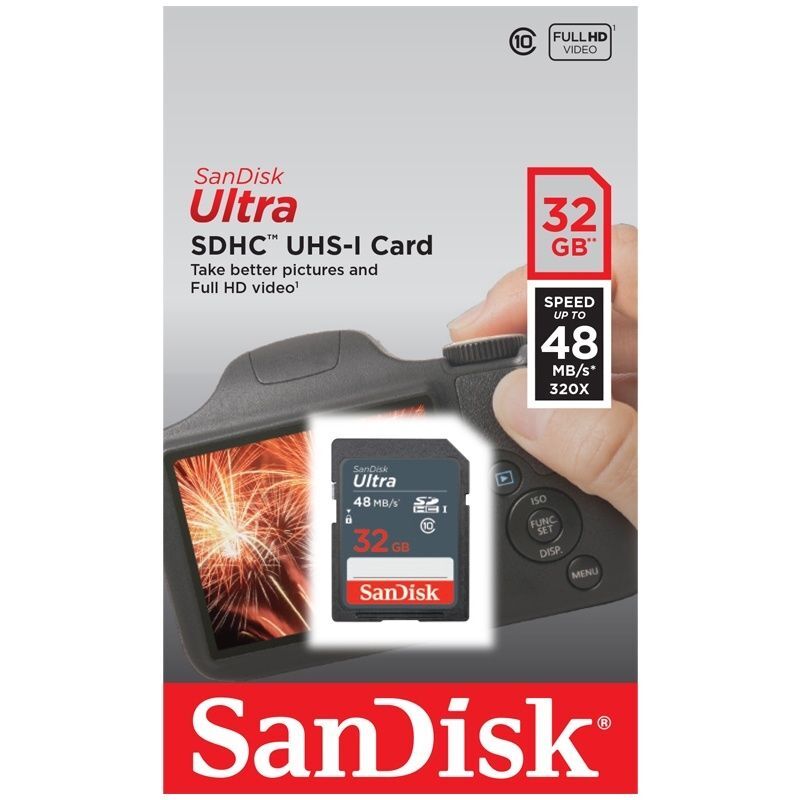 Thẻ nhớ SanDisk SDHC Ultra 32Gb Class 10 48mb/s