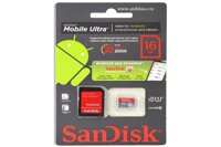 Thẻ nhớ SanDisk Ultra MicroSDHC 16GB C10  80 Mb/s